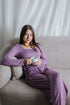 Women Fall pajama set Lavender shirt + Pants